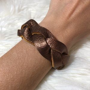 Bracelet: Leather Reversible Bronze & Crocodile